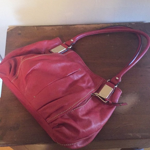 Tignanello supple red leather shoulder bag NWOT - Picture 5 of 8